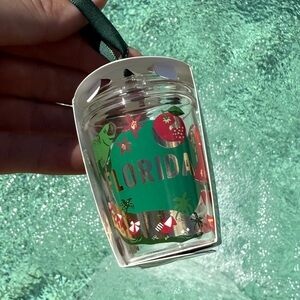Starbucks Glass Hot Cup Florida Discovery Series Ornament